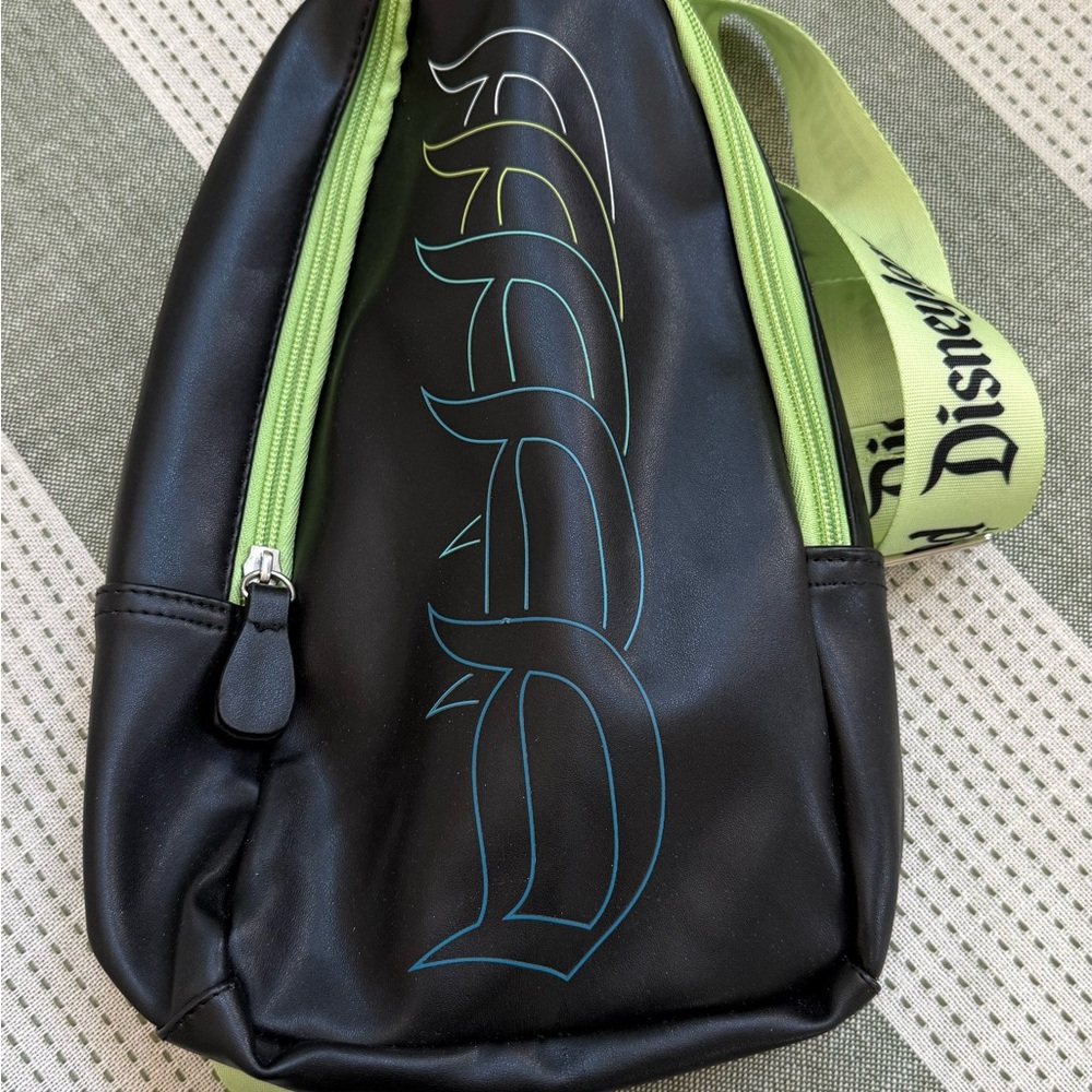 Disney Black and Lime Belt Bag NWOT